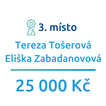 3. místo - Eliška Zabadanovová a Tereza Tošerová