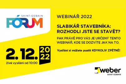 Webinář WEBER: Slabikář stavebníka: Rozhodli jste se stavět?