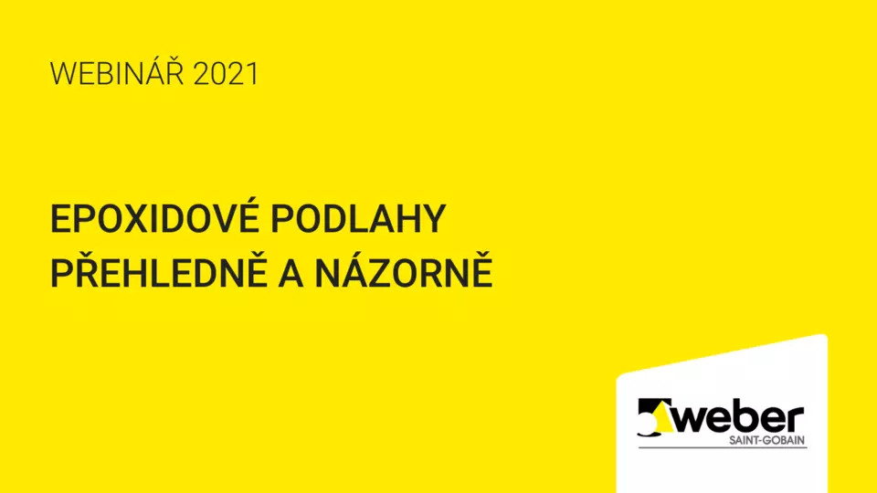 Webinář Weber – Epoxidové podlahy přehledně a názorně