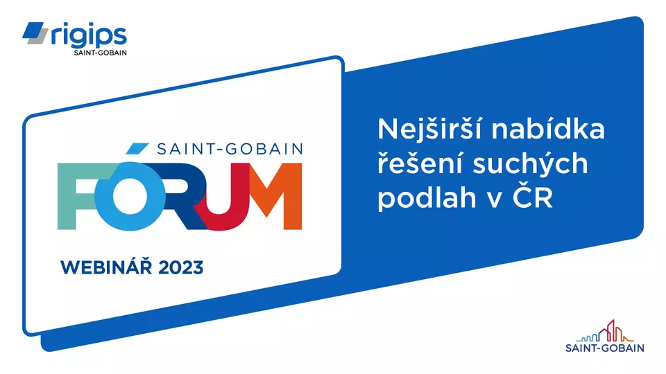 Webinář Rigips: Nejširší nabídka řešení suchých podlah v ČR