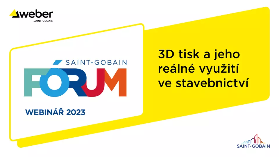 Webinář Weber: 3D tisk a jeho reálné využití ve stavebnictví Webinář Weber: 3D tisk a jeho reálné využití ve stavebnictví