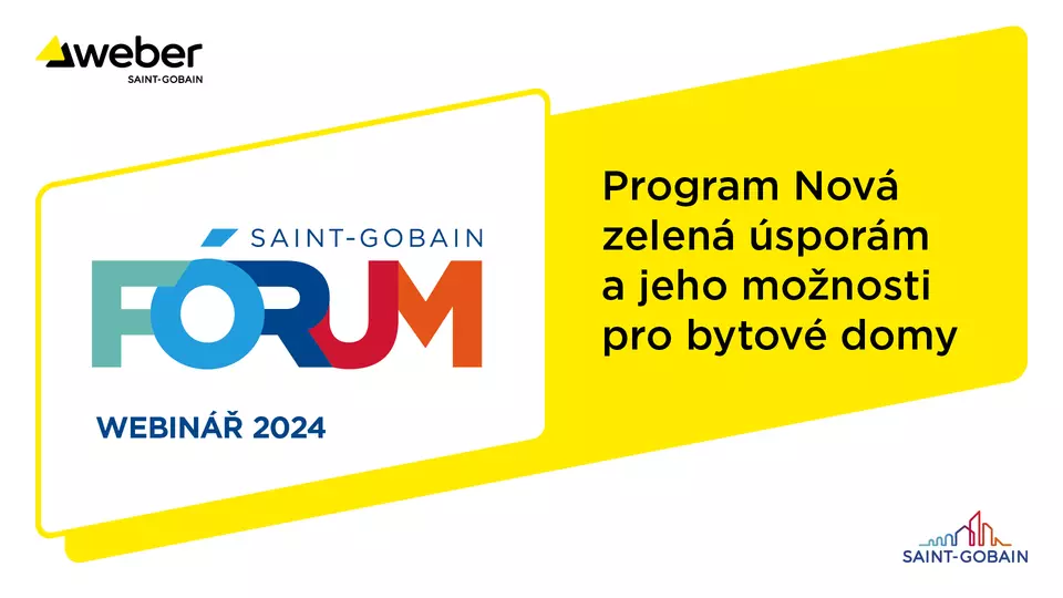 Webinář Weber: Program Nová zelená úsporám a jeho možnosti pro bytové domy Webinář Weber: Program Nová zelená úsporám a jeho možnosti pro bytové domy
