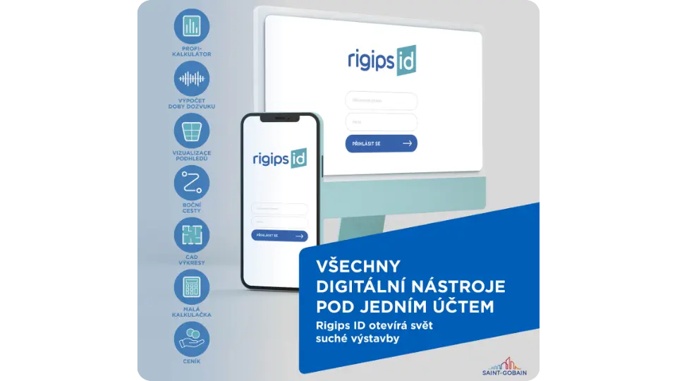 Rigips ID: Digitální nástroje pod jedním účtem Rigips ID: Digitální nástroje pod jedním účtem