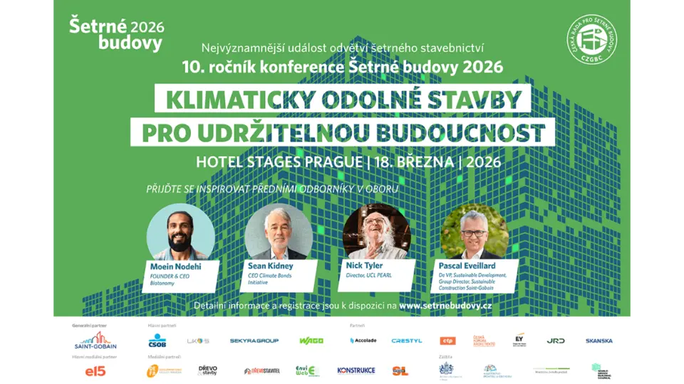 Saint‑Gobain je generálním partnerem konference Šetrné budovy 2026